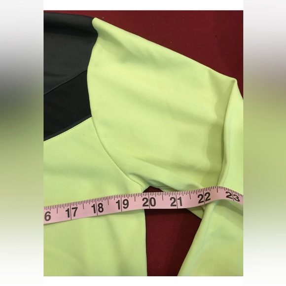 Nike neon YELLOW zip jacket womens XL gray black Polyester workout athletic COAT - Picture 6 of 13